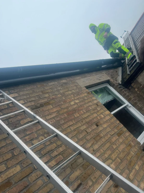 Worker on the roof